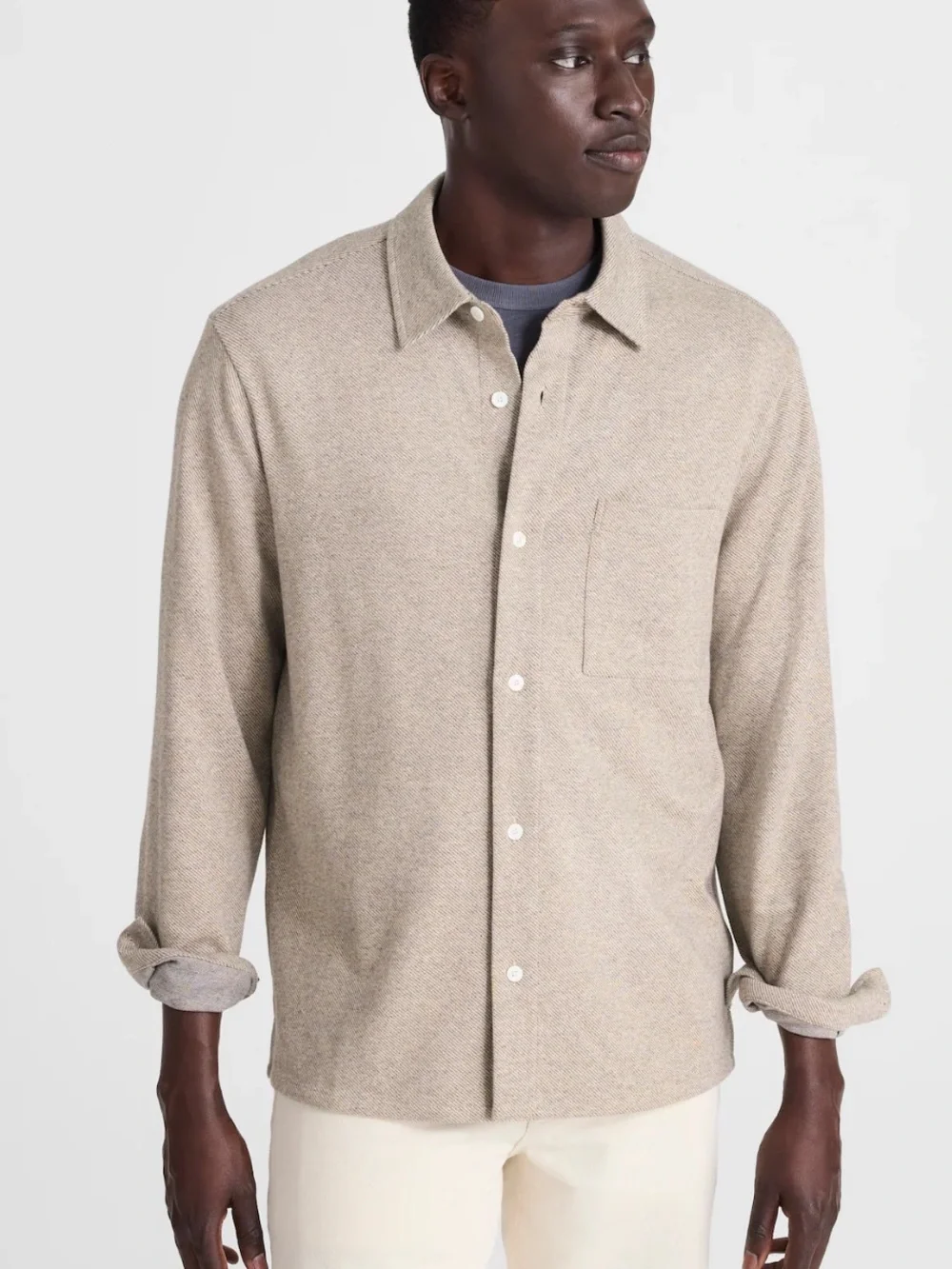 Madewell fatigue khaki The Devoe Knit Shirt
